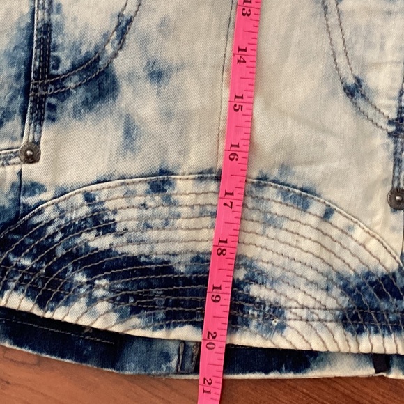🌟 HP 🌟 GUESS Vintage 80s/90s acid washed denim short sleeve Moto jacket - Picture 8 of 8